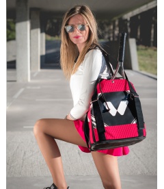 pink tennis backpack