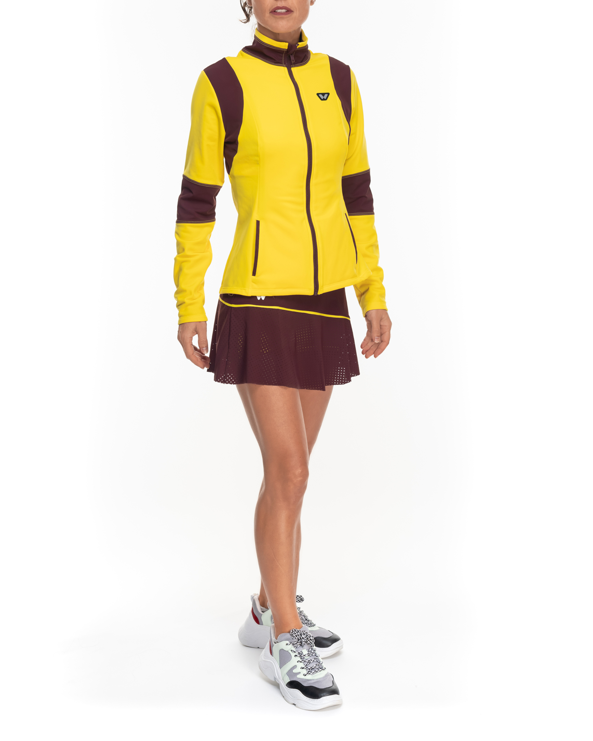 Chaqueta de padel o tenis para mujer de IDAWEN en color amarillo