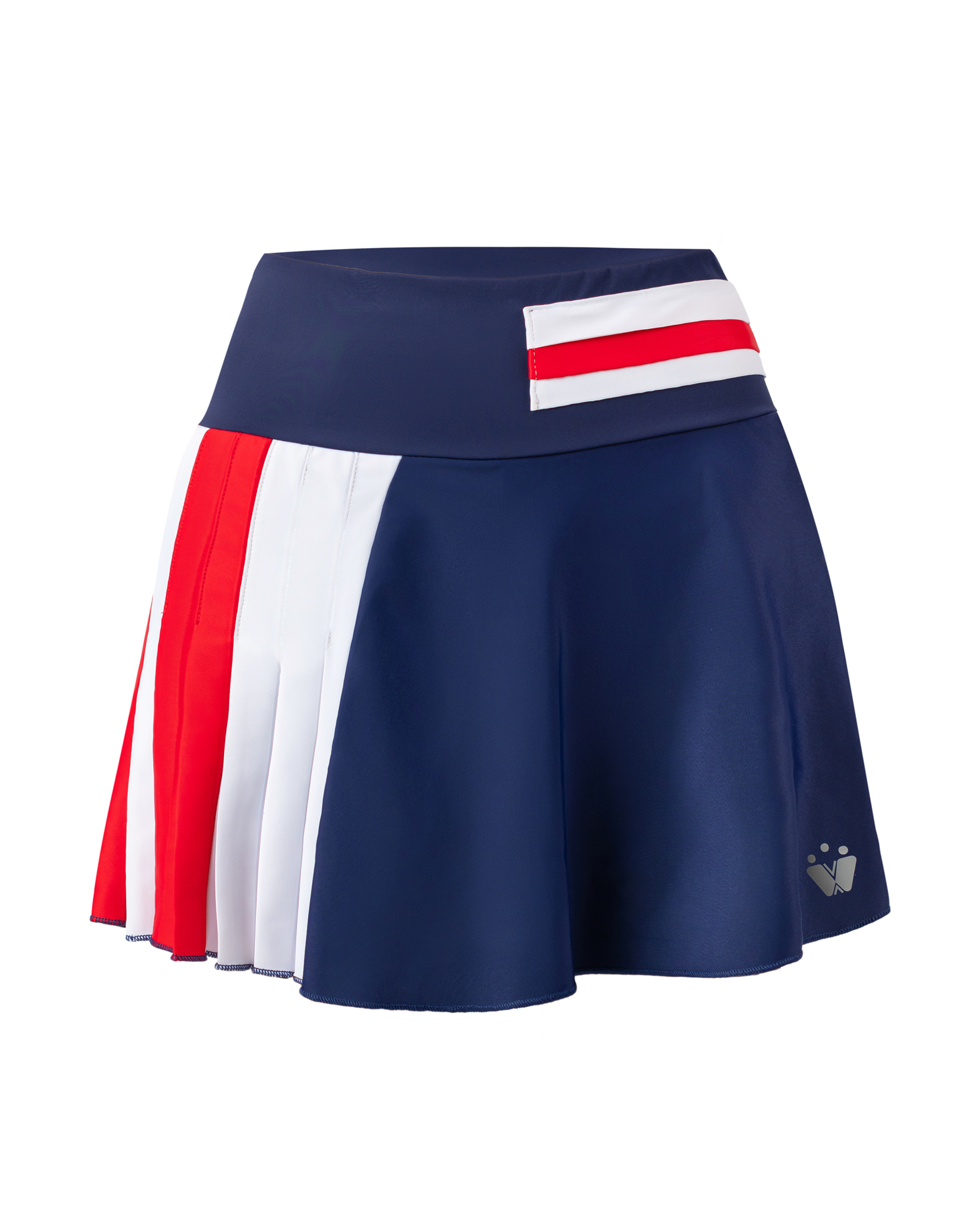 Tennis skirt red white blue sale