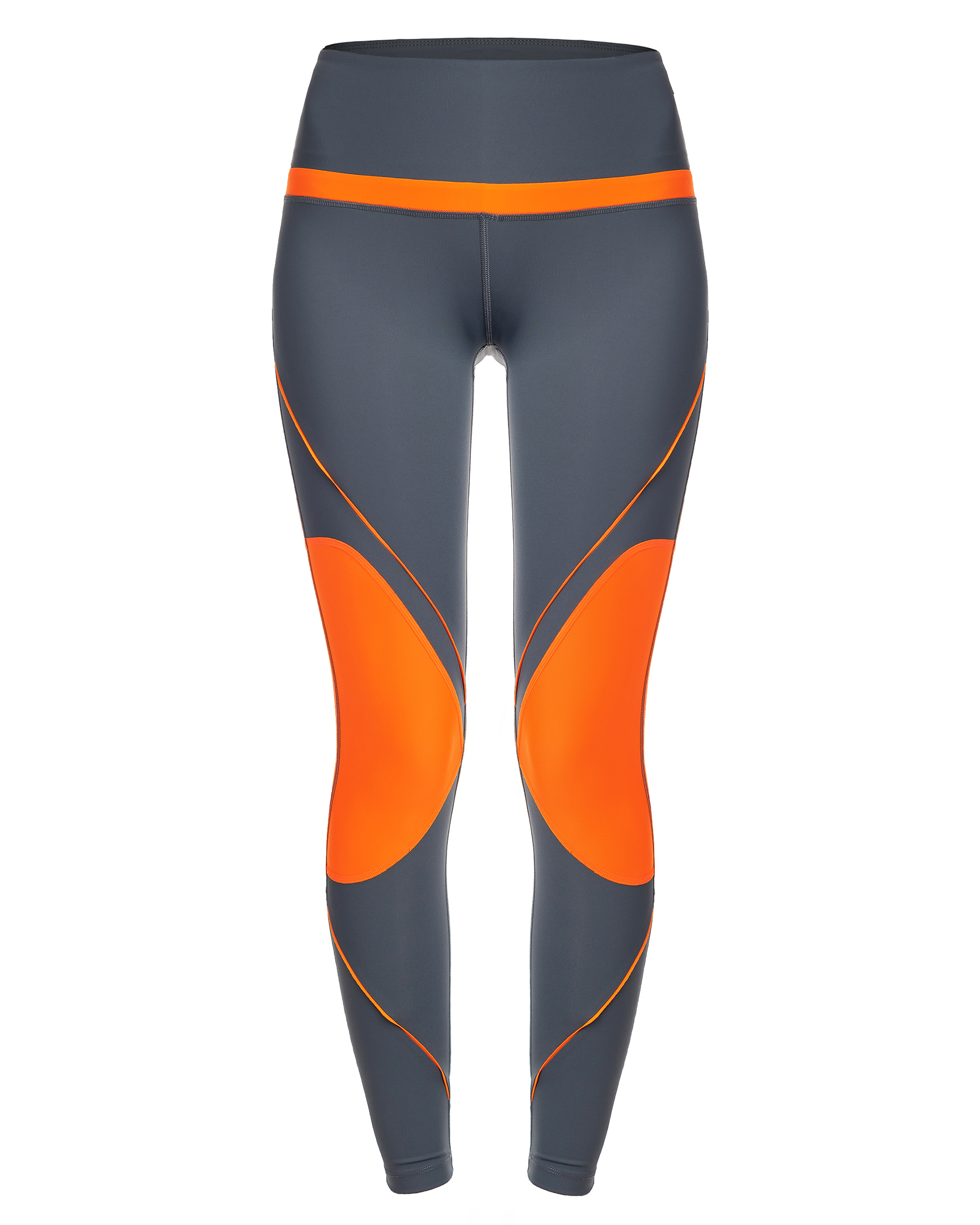 WOMAN LEGGINGS GREY AND ORANGE This sportive leggings are the