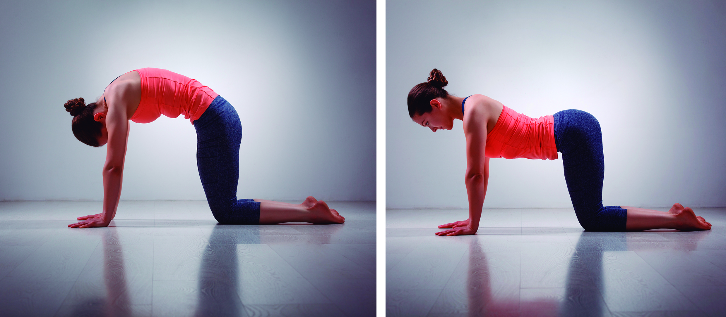 posturas de yoga Gato Vaca Posturas de yoga para principiantes, al alcance de todos.